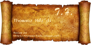 Thomasz Hédi névjegykártya